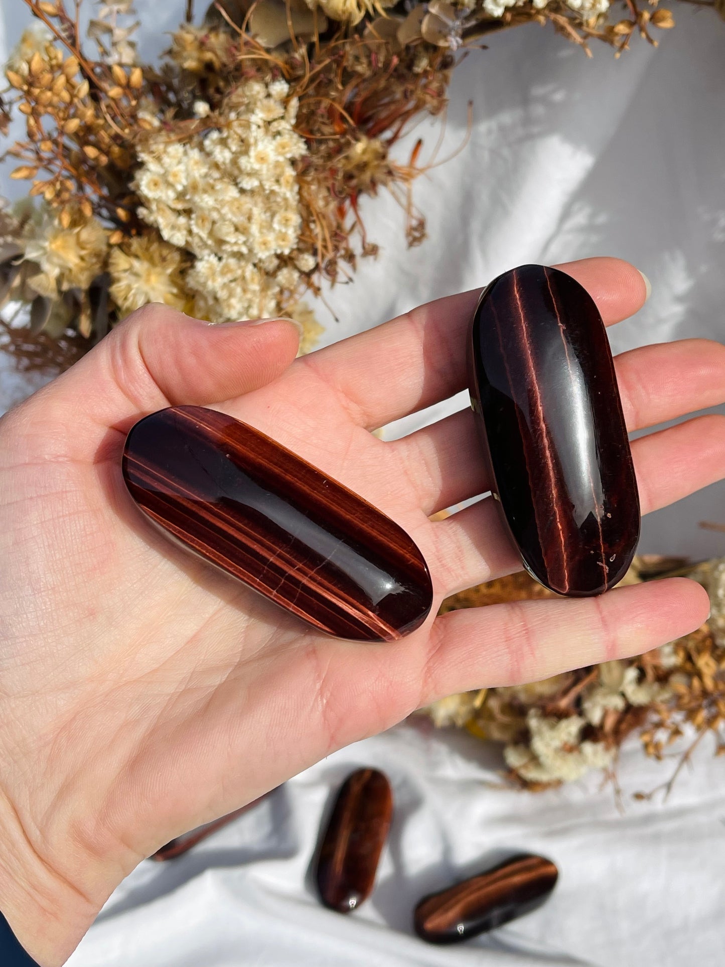 Red Tiger Eye Palmstone | Large