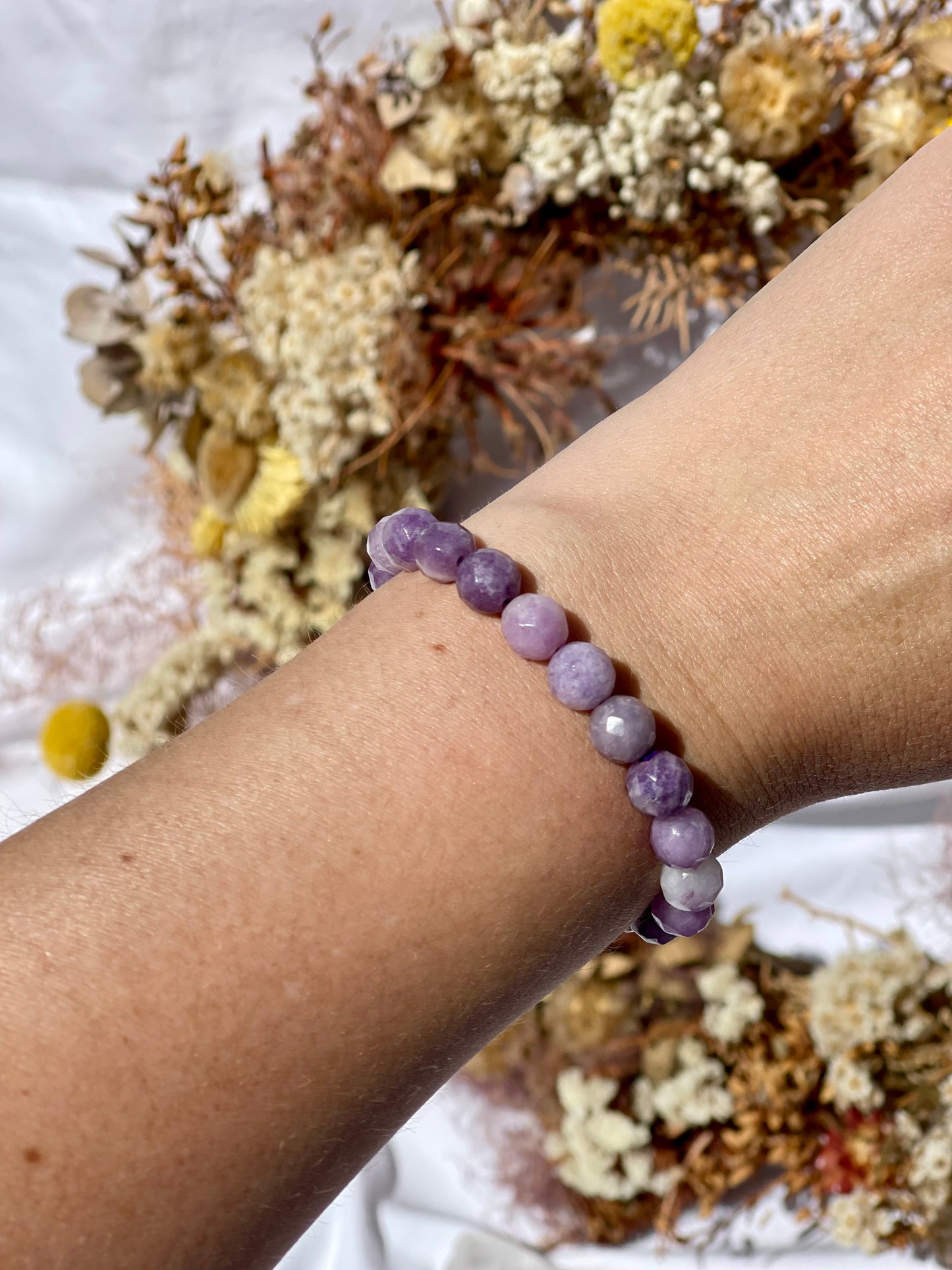 Lepidolite Faceted Bracelet