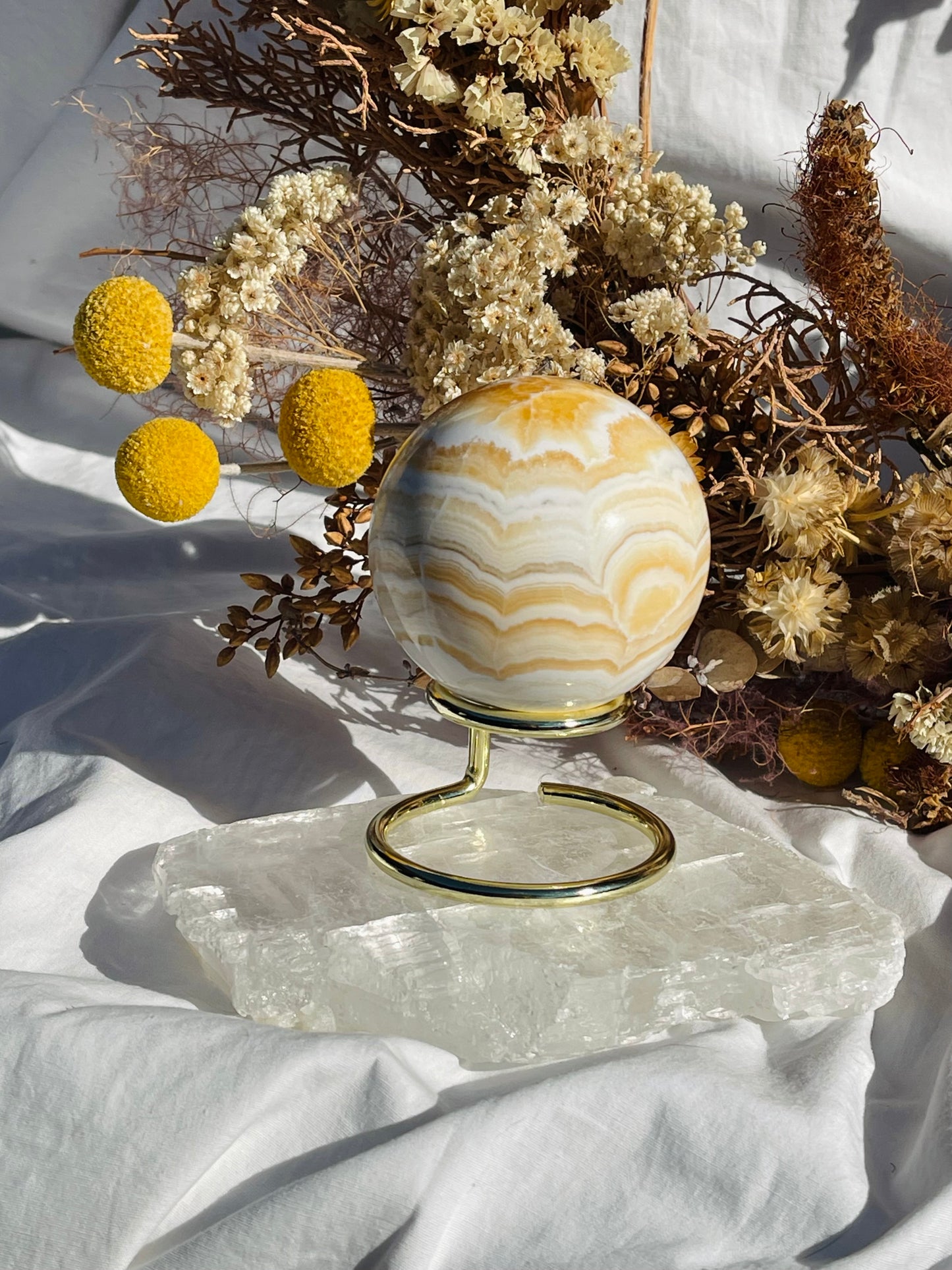 Orange Calcite Sphere