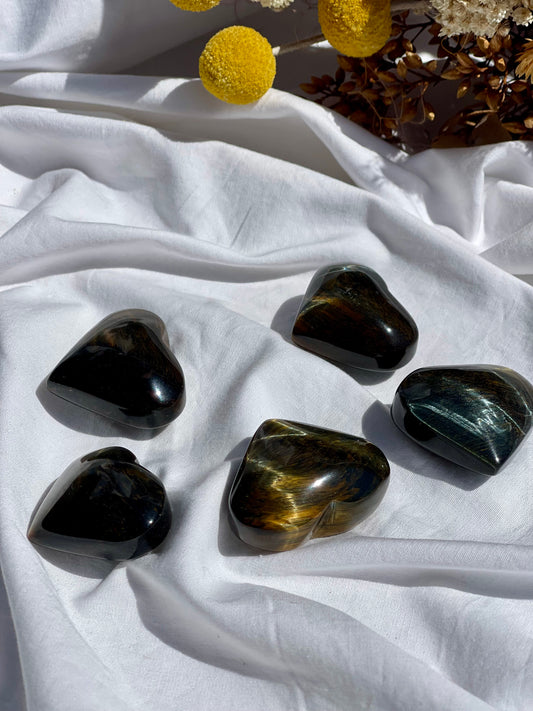 Blue Tiger Eye Heart