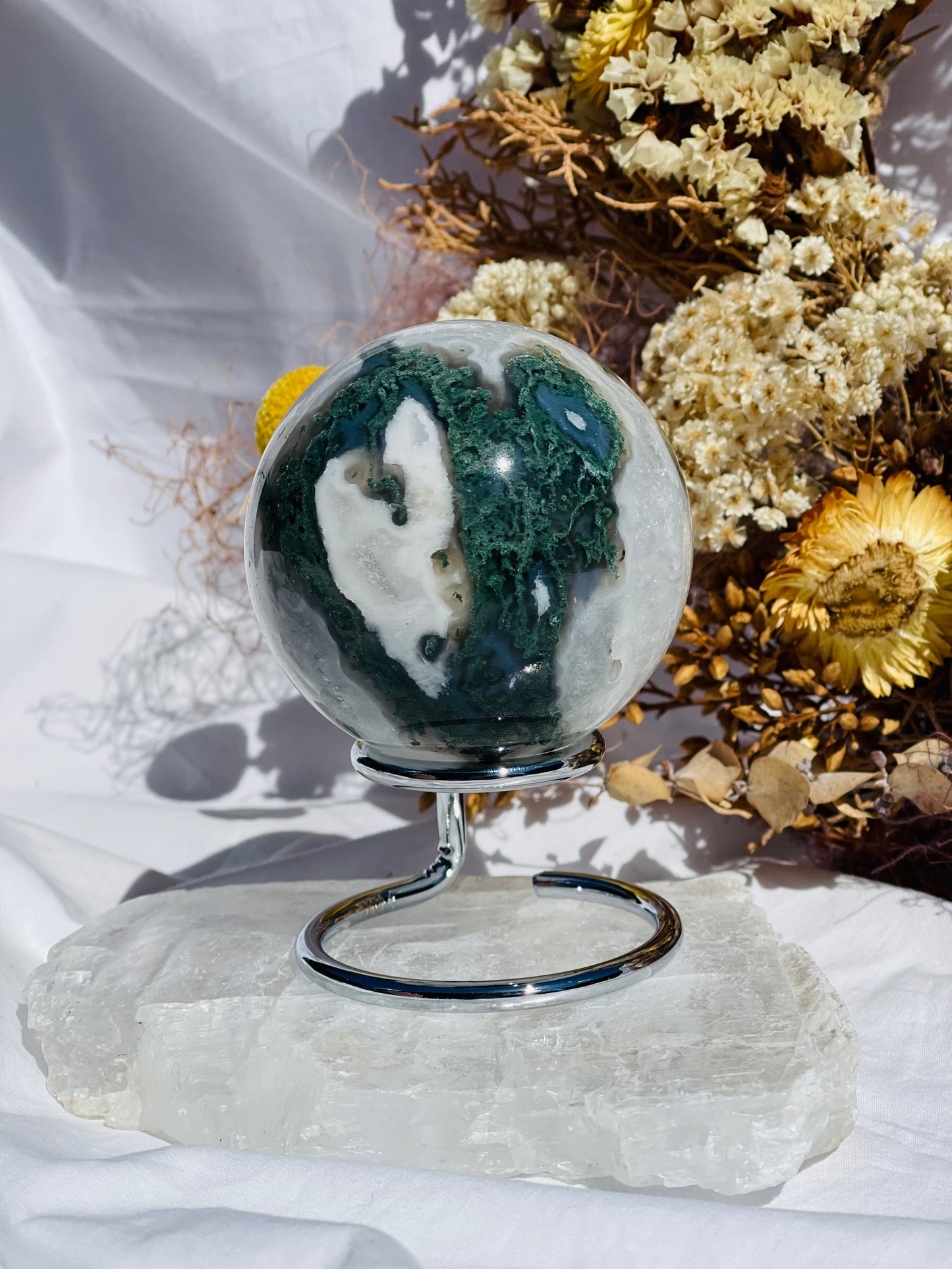Moss Agate Sphere #2