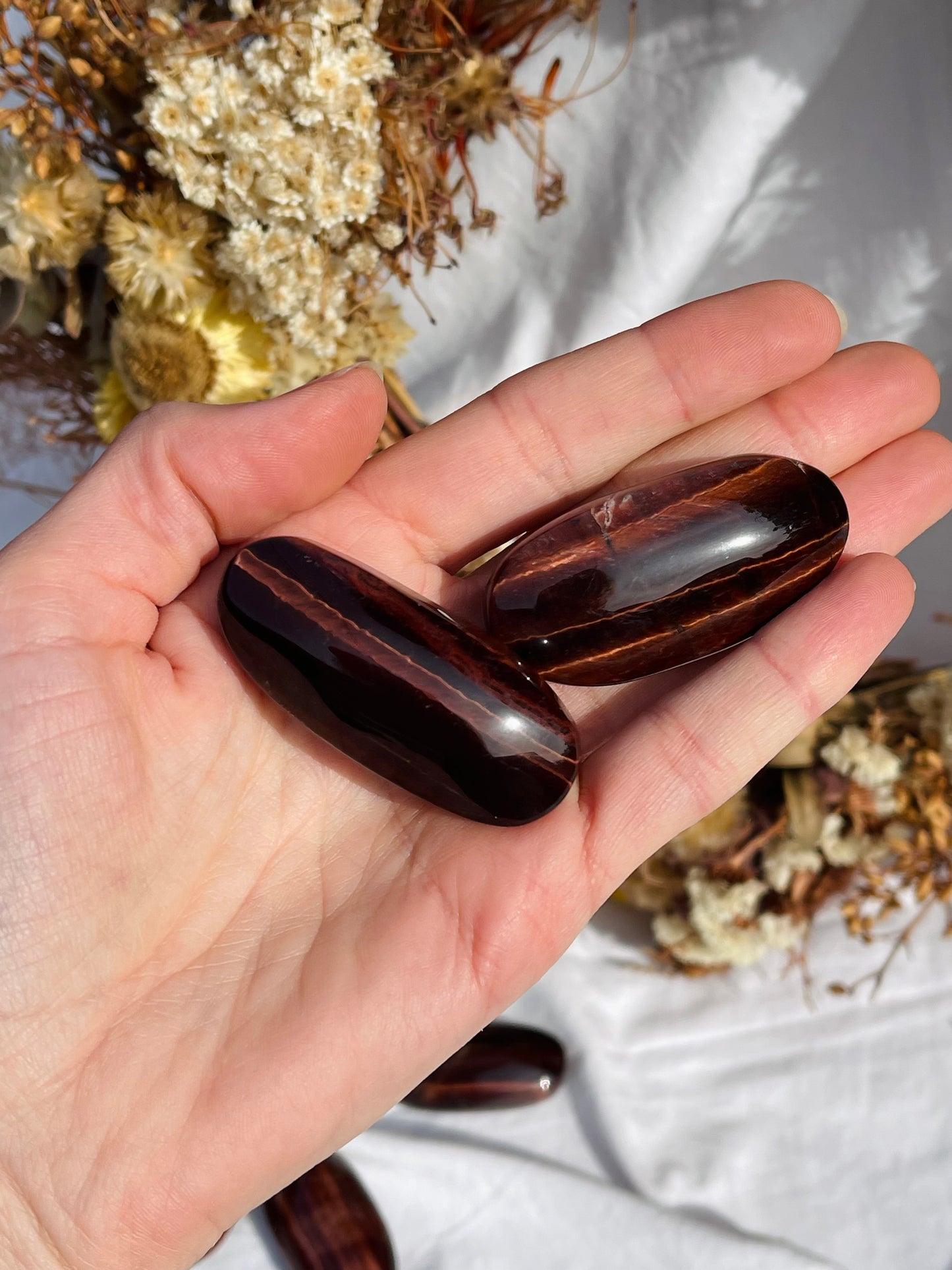 Red Tiger Eye Palmstone | Small