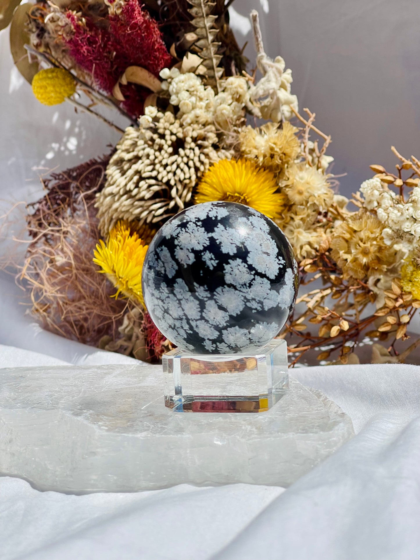 Snowflake Obsidian Sphere #3