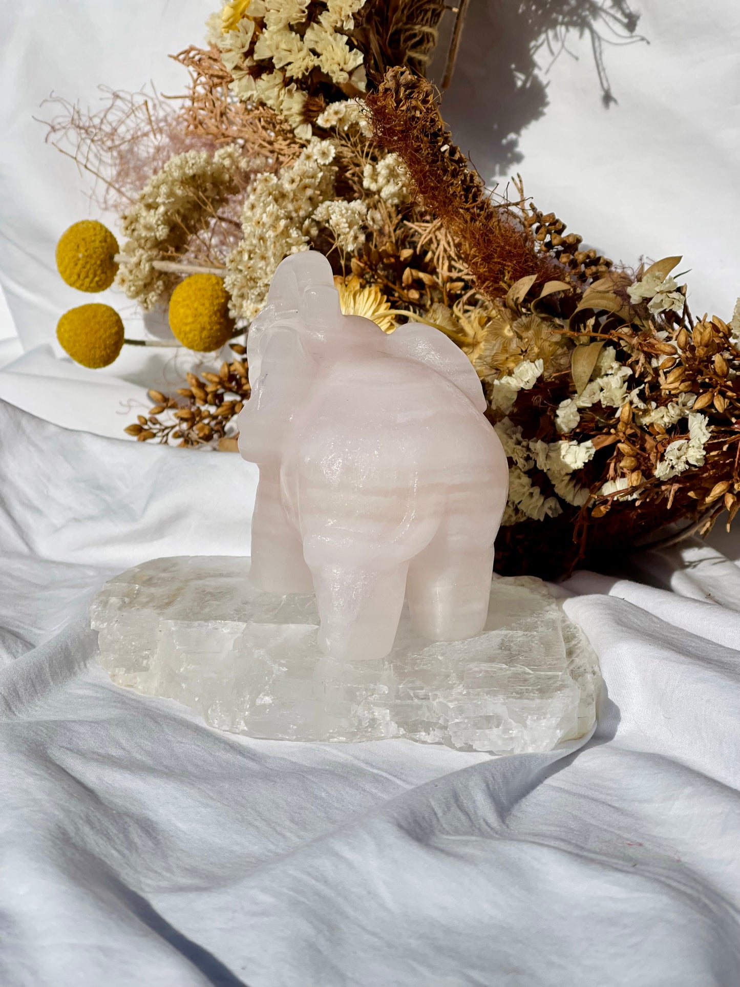 Pink Calcite Elephant