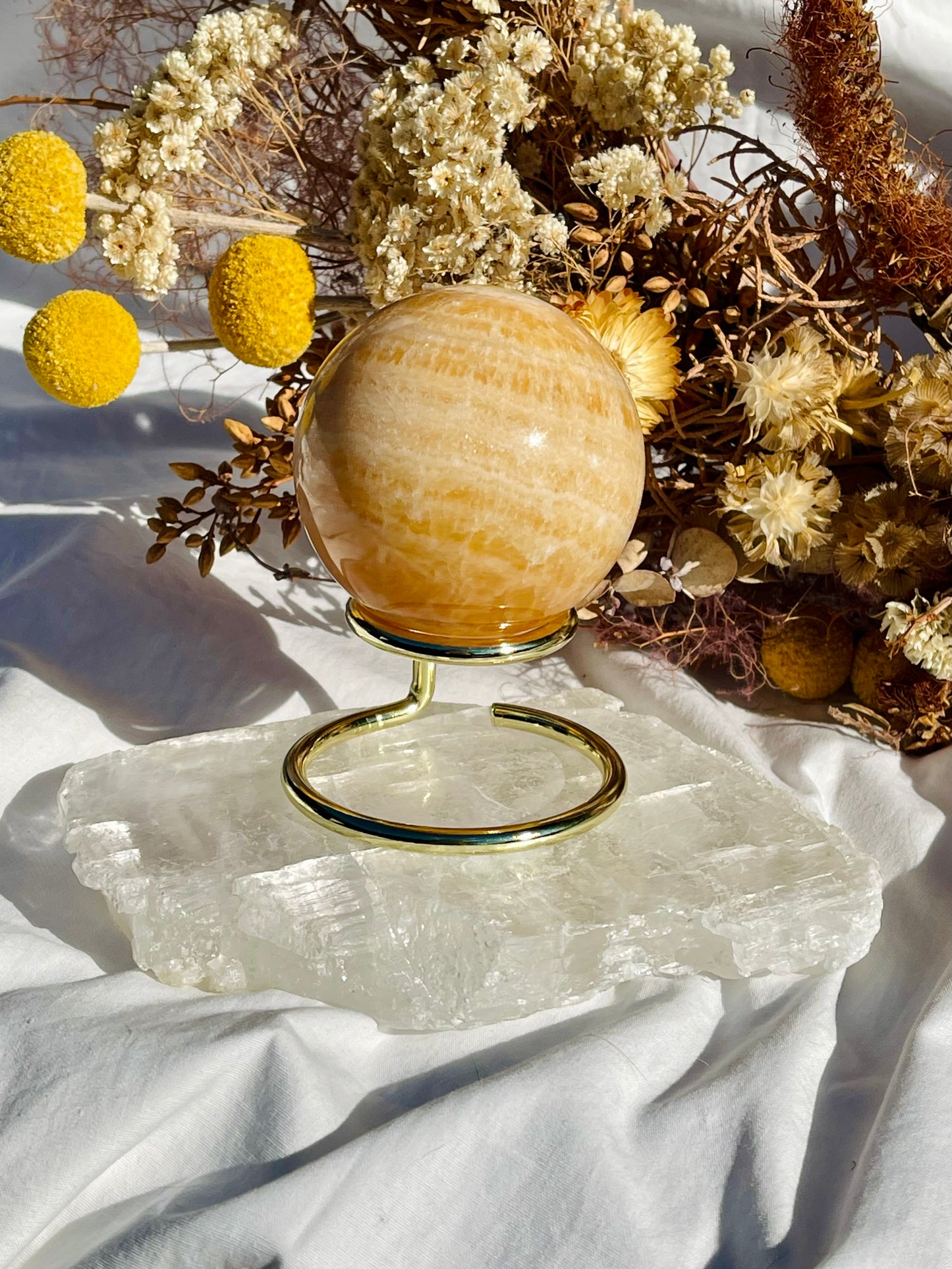 Orange Calcite Sphere