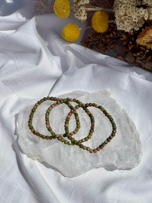 Unakite Facet Bracelet