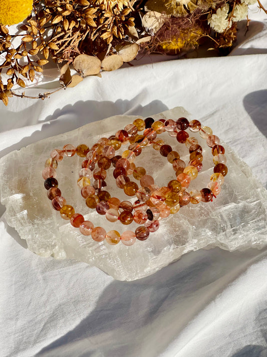 Fire Quartz & Golden Healer Bracelet