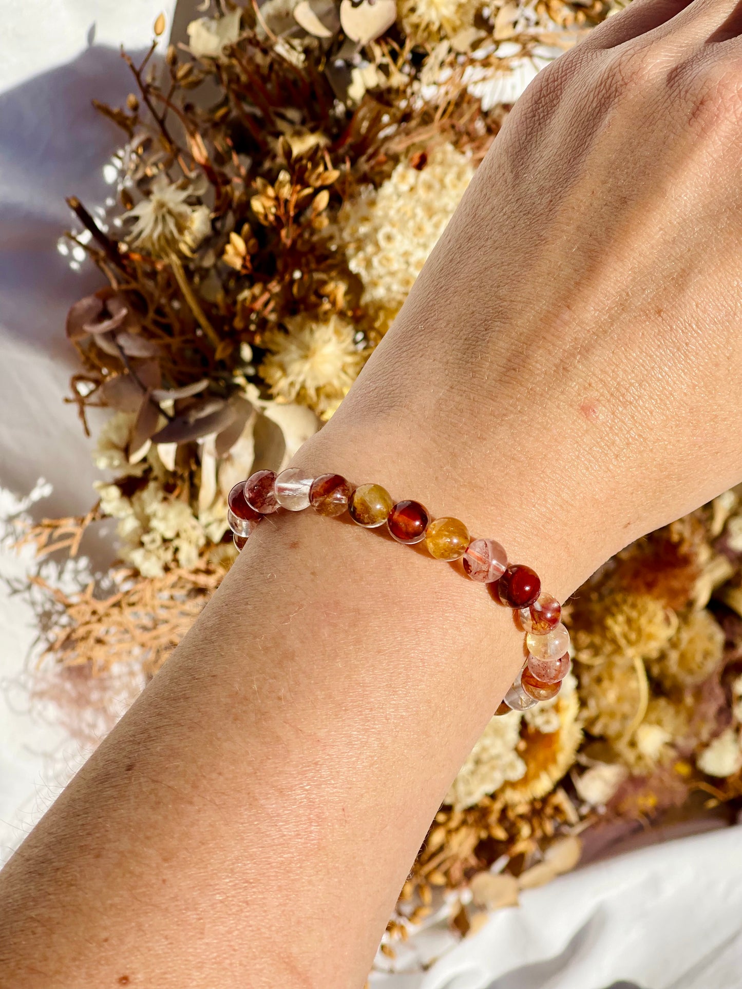 Fire Quartz & Golden Healer Bracelet