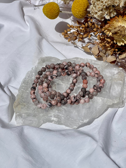 Pink Zebra stone Bracelet