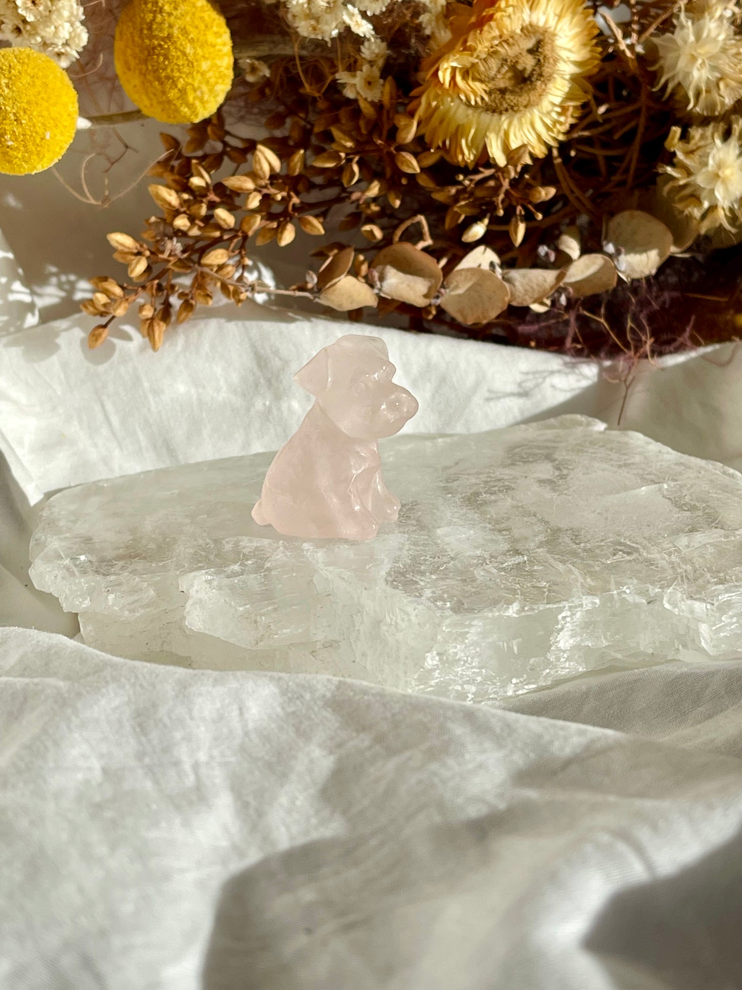 Rose Quartz Scottie Dog