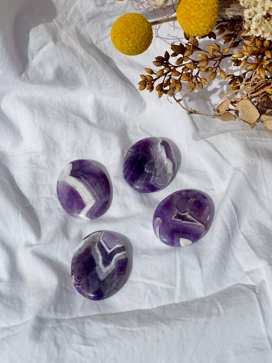 Chevron Amethyst Worry Stone