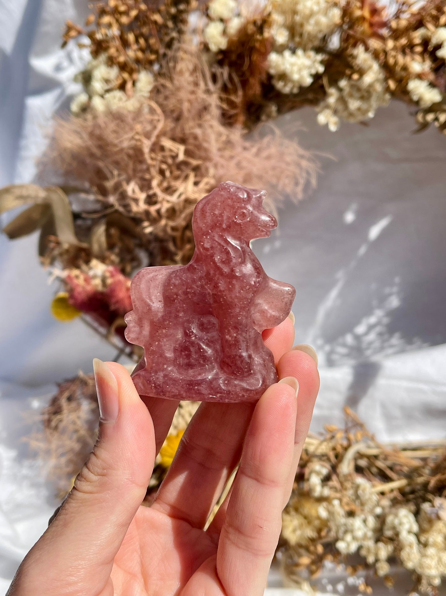 Strawberry Quartz Horse #1