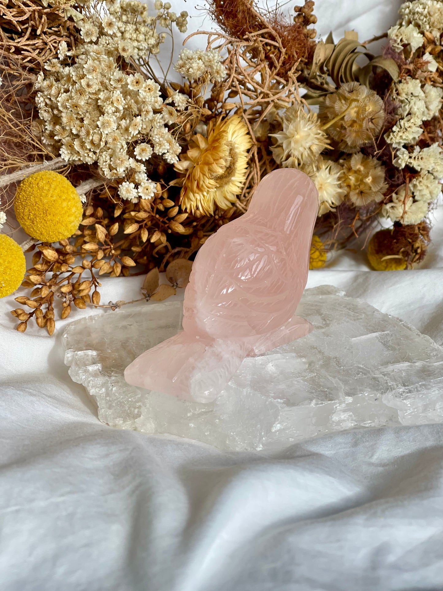 Rose Quartz Bird