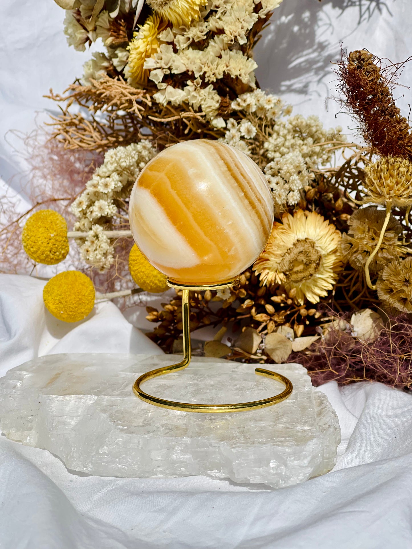 Yellow Calcite Sphere