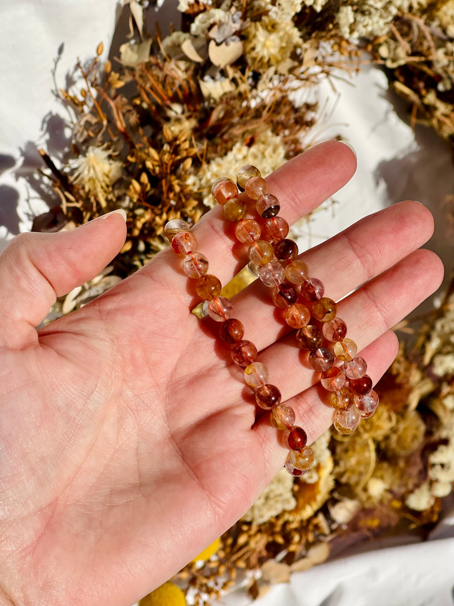 Fire Quartz & Golden Healer Bracelet
