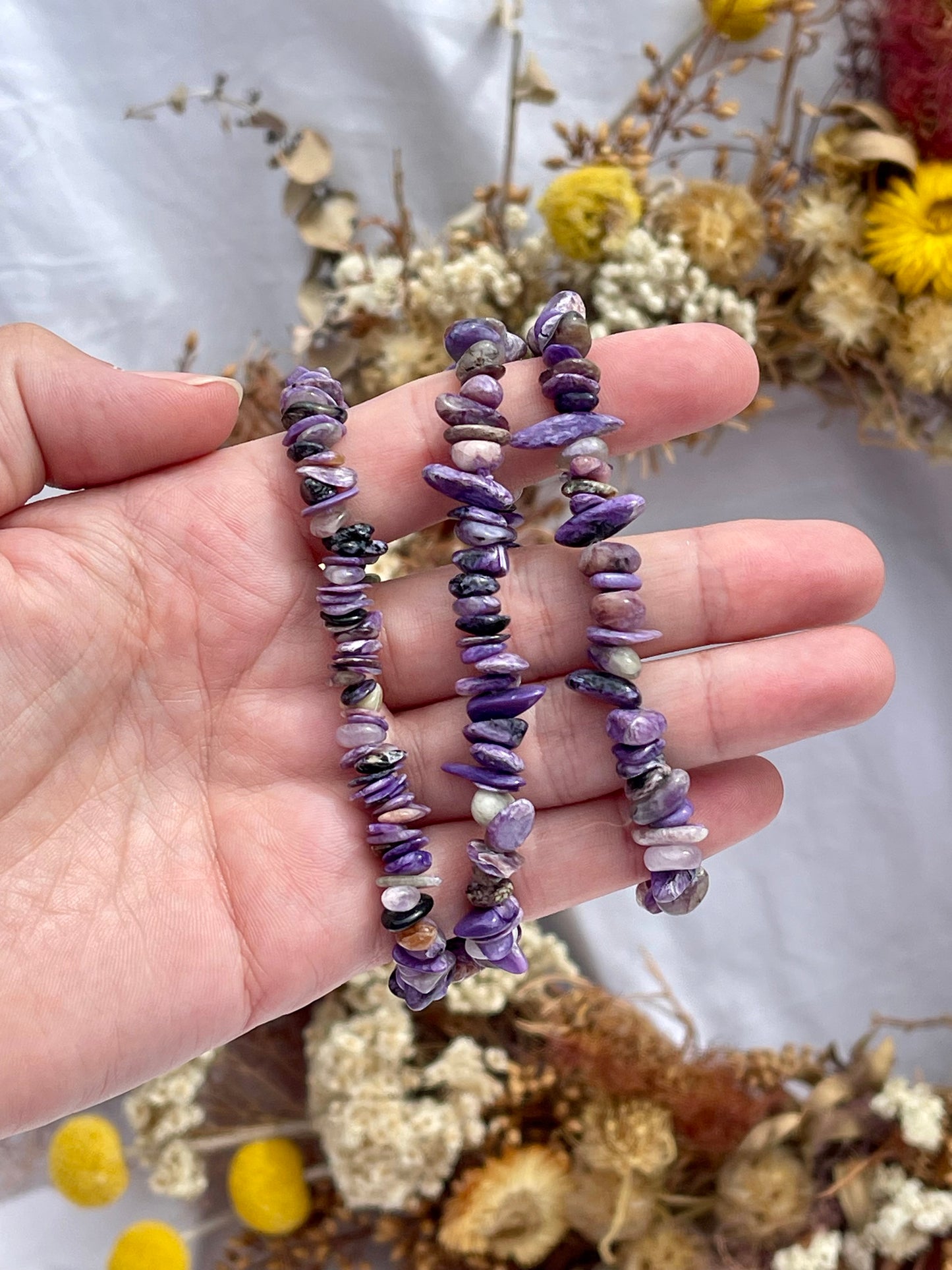 Charoite Chip Bracelet