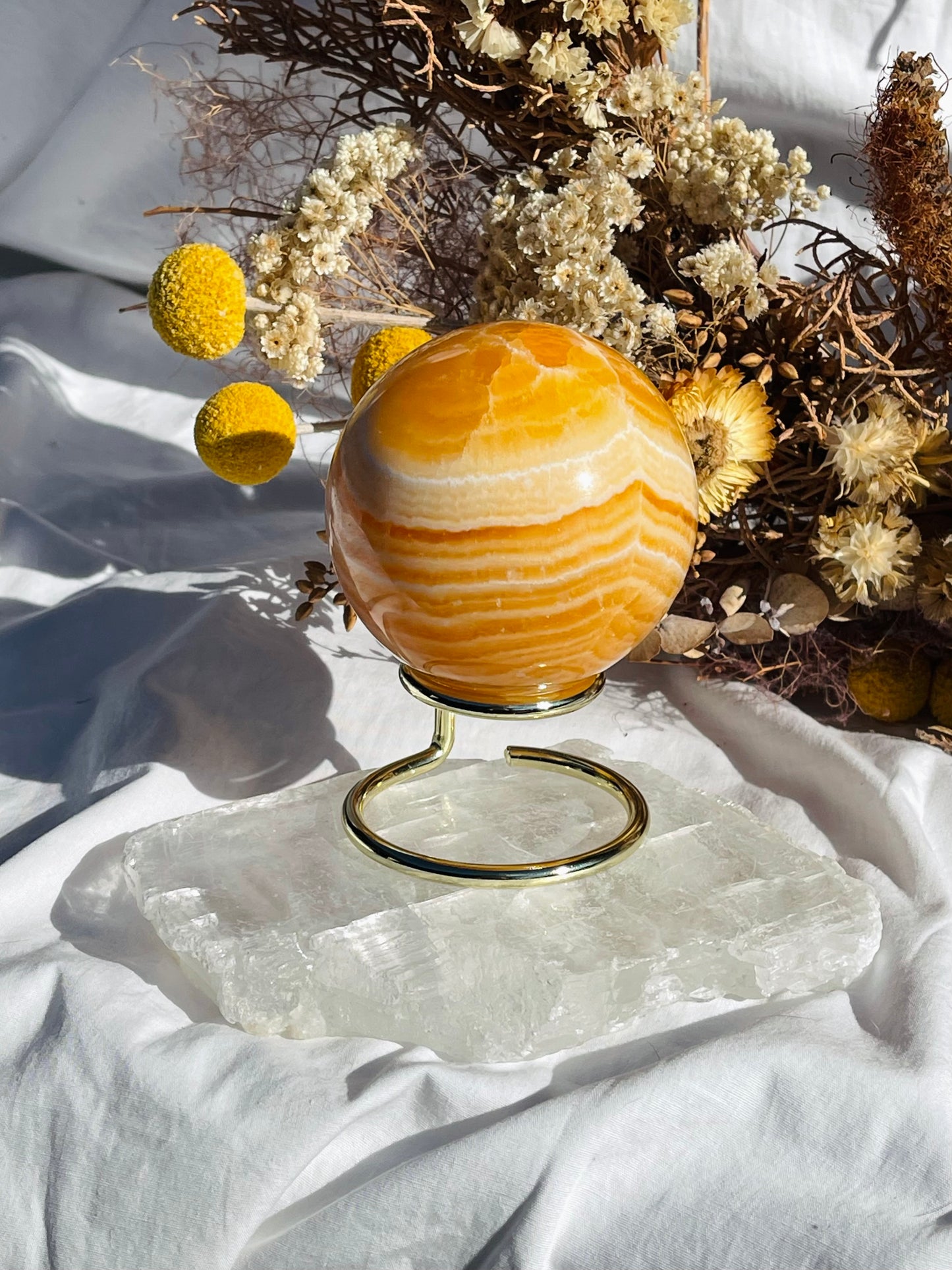 Orange Calcite Sphere