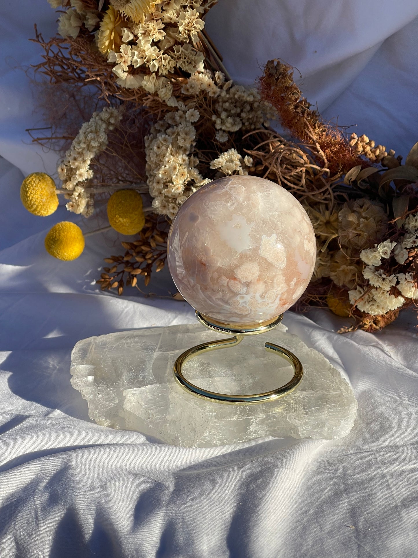 Flower Agate Sphere