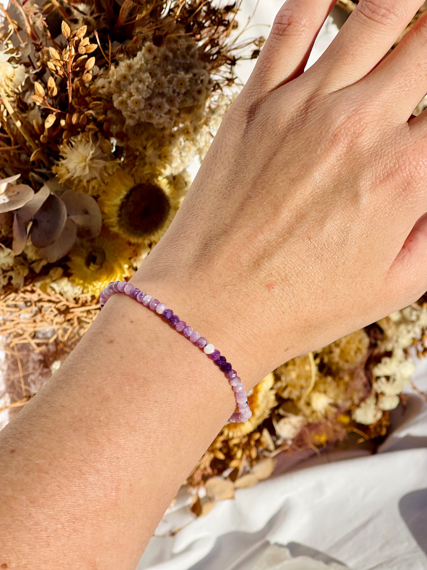 Lepidolite Facet Bracelet
