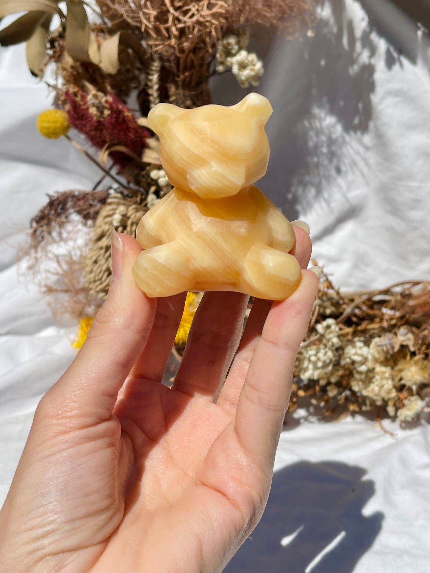 Orange Calcite Bear #1