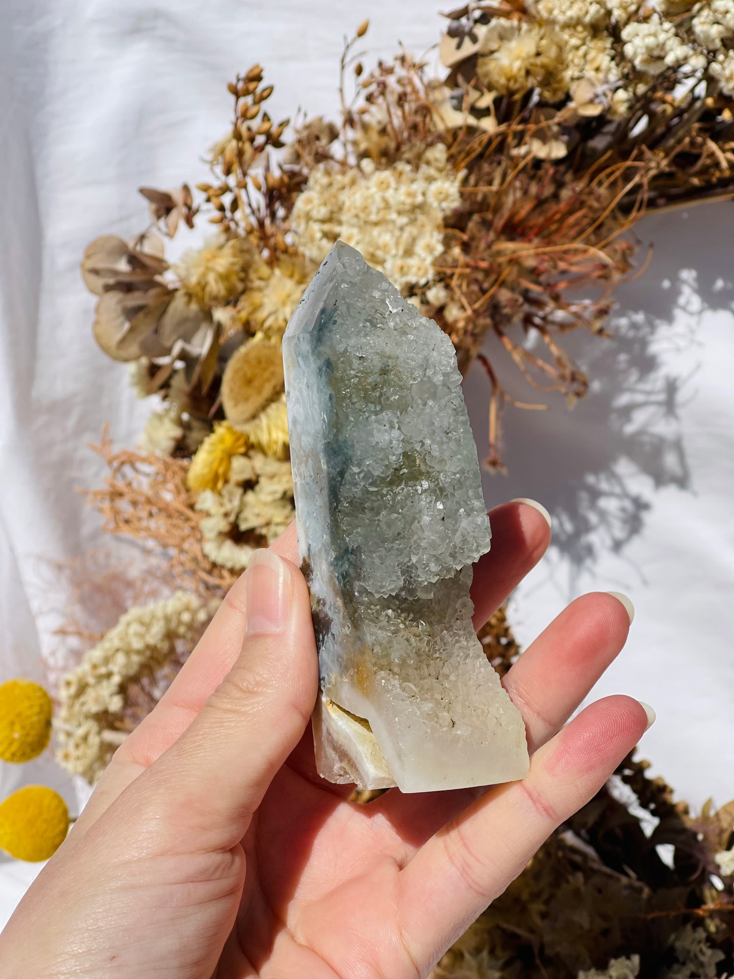 Druzy Moss Agate Point #1