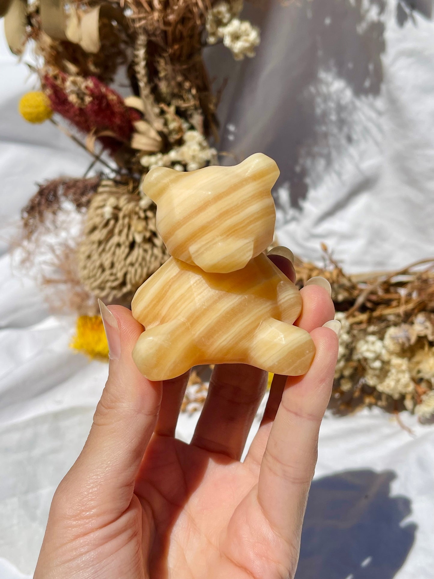 Orange Calcite Bear #3