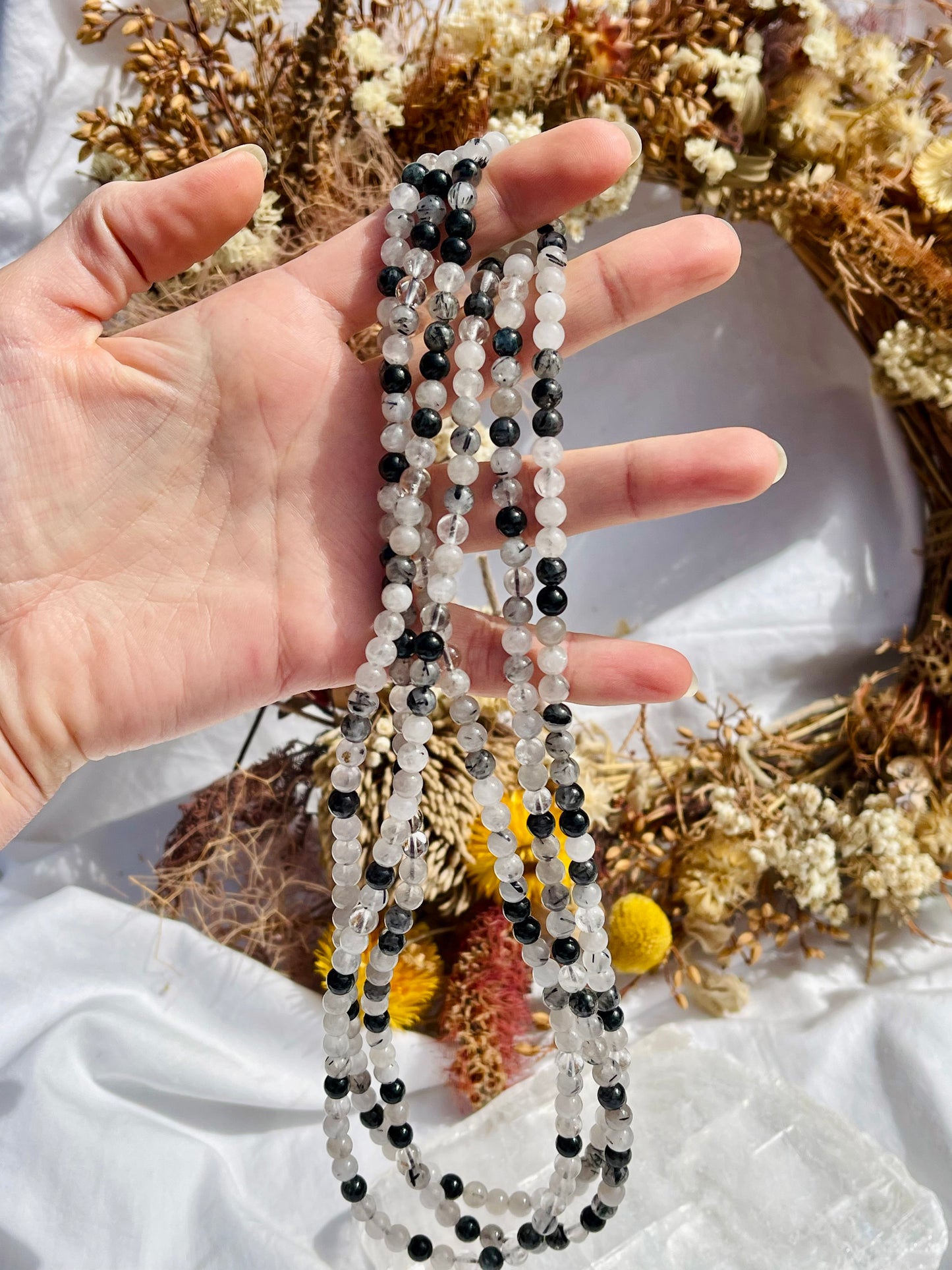 Tourmalated Quartz Wrap Bracelet