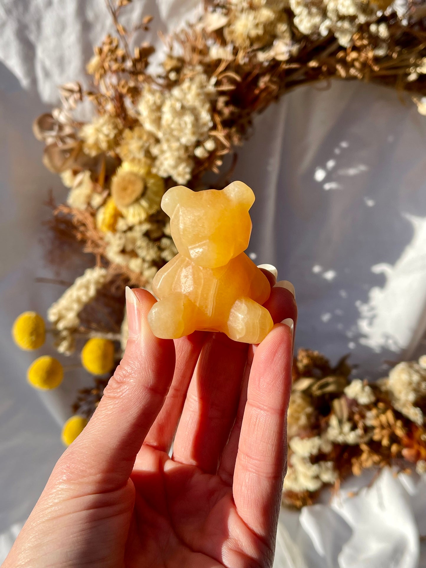 Orange Calcite Bear
