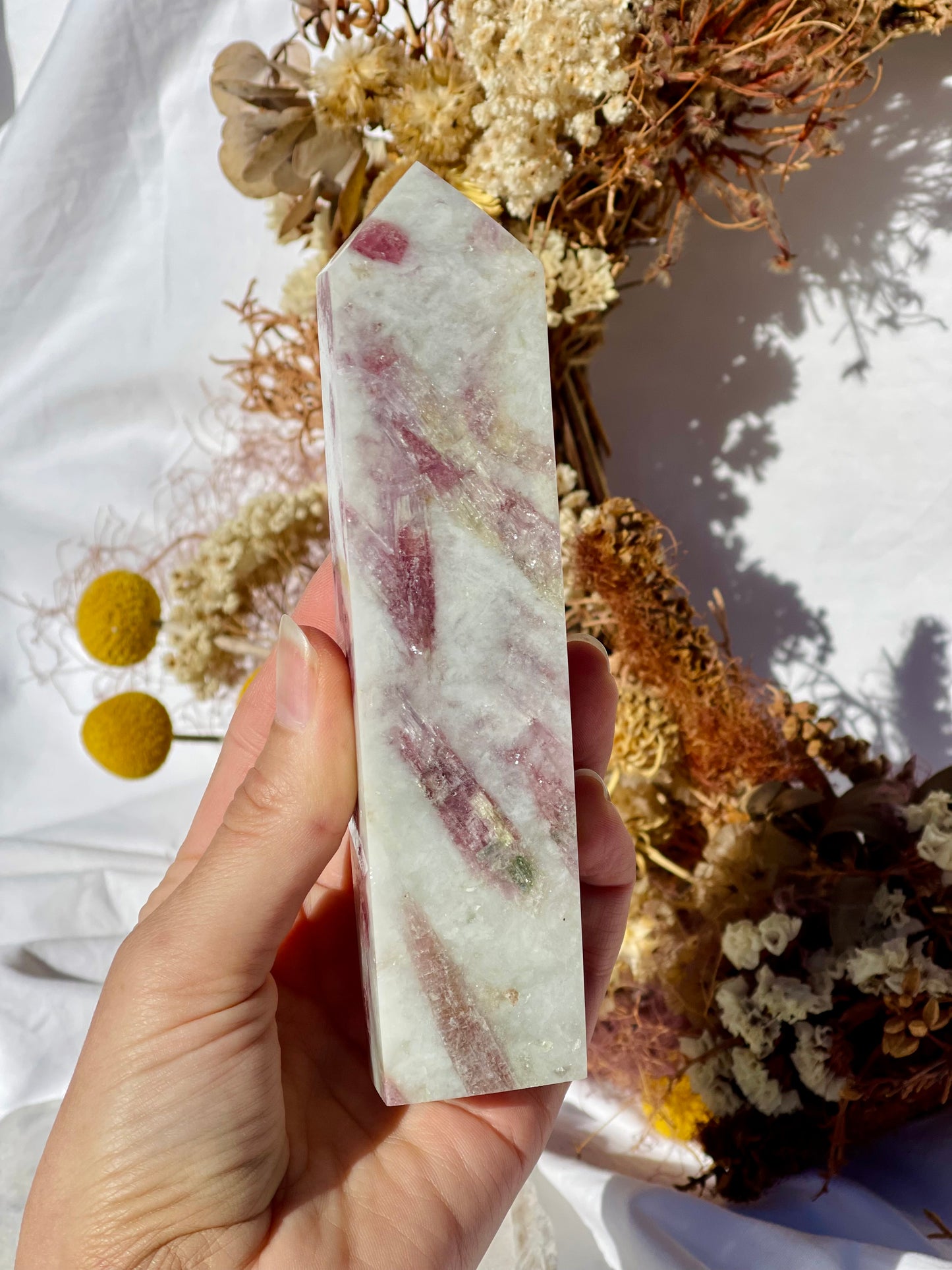 Pink Tourmaline Point #1