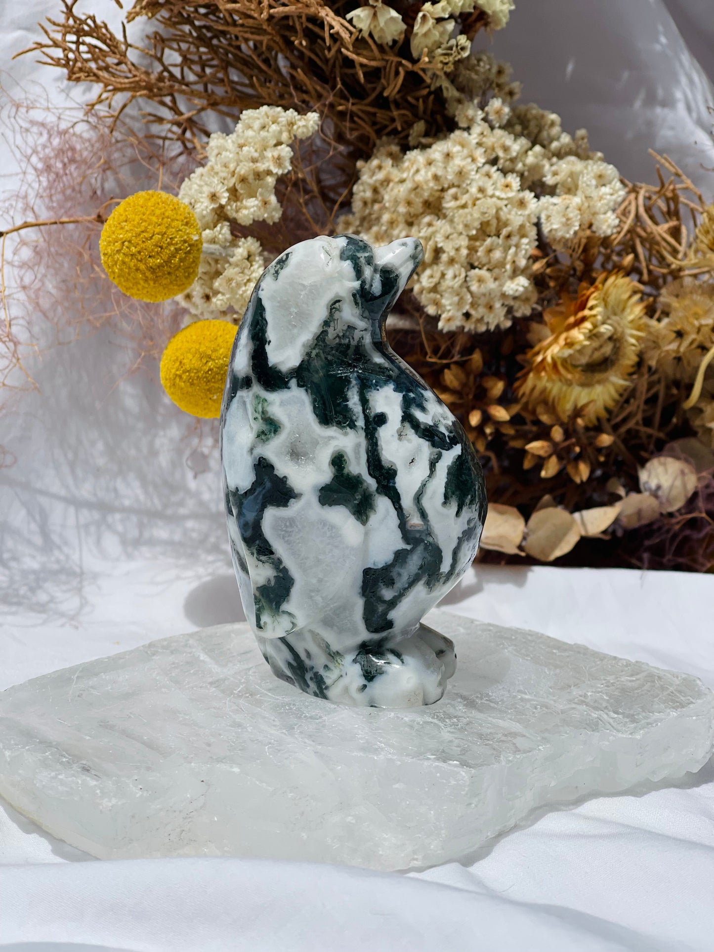 Moss Agate Penguin