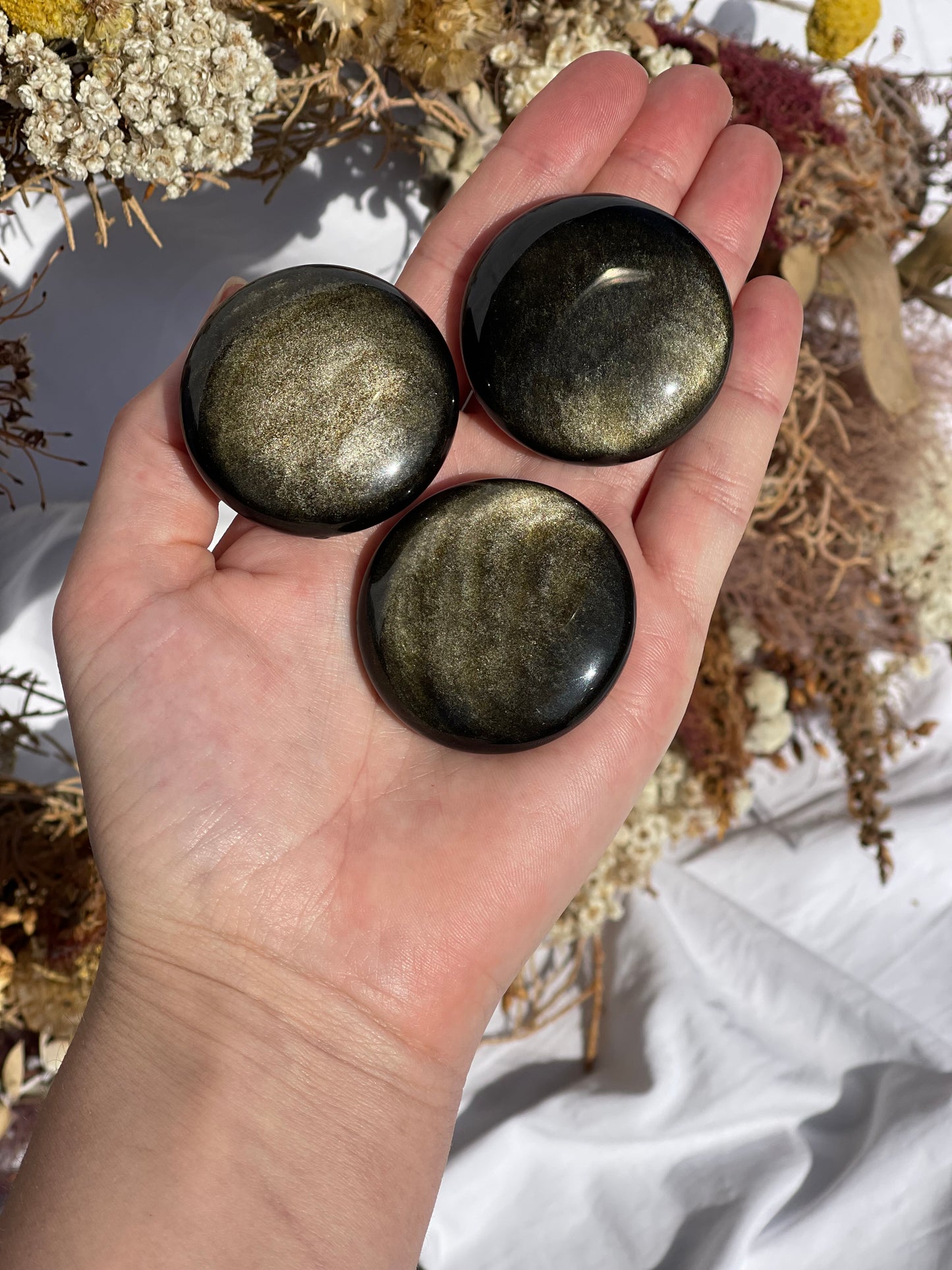 Gold Sheen Obsidian Pebble