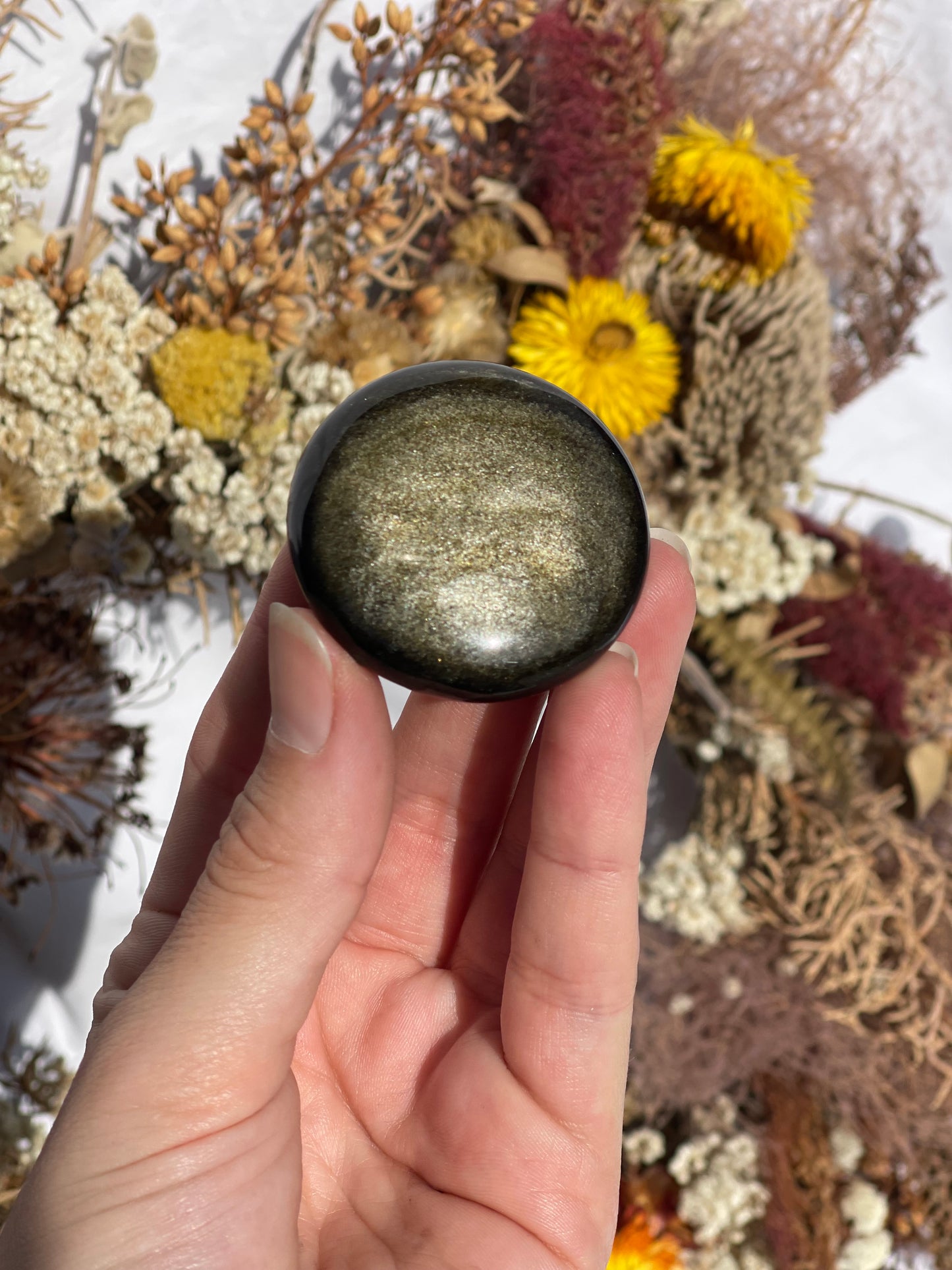 Gold Sheen Obsidian Pebble