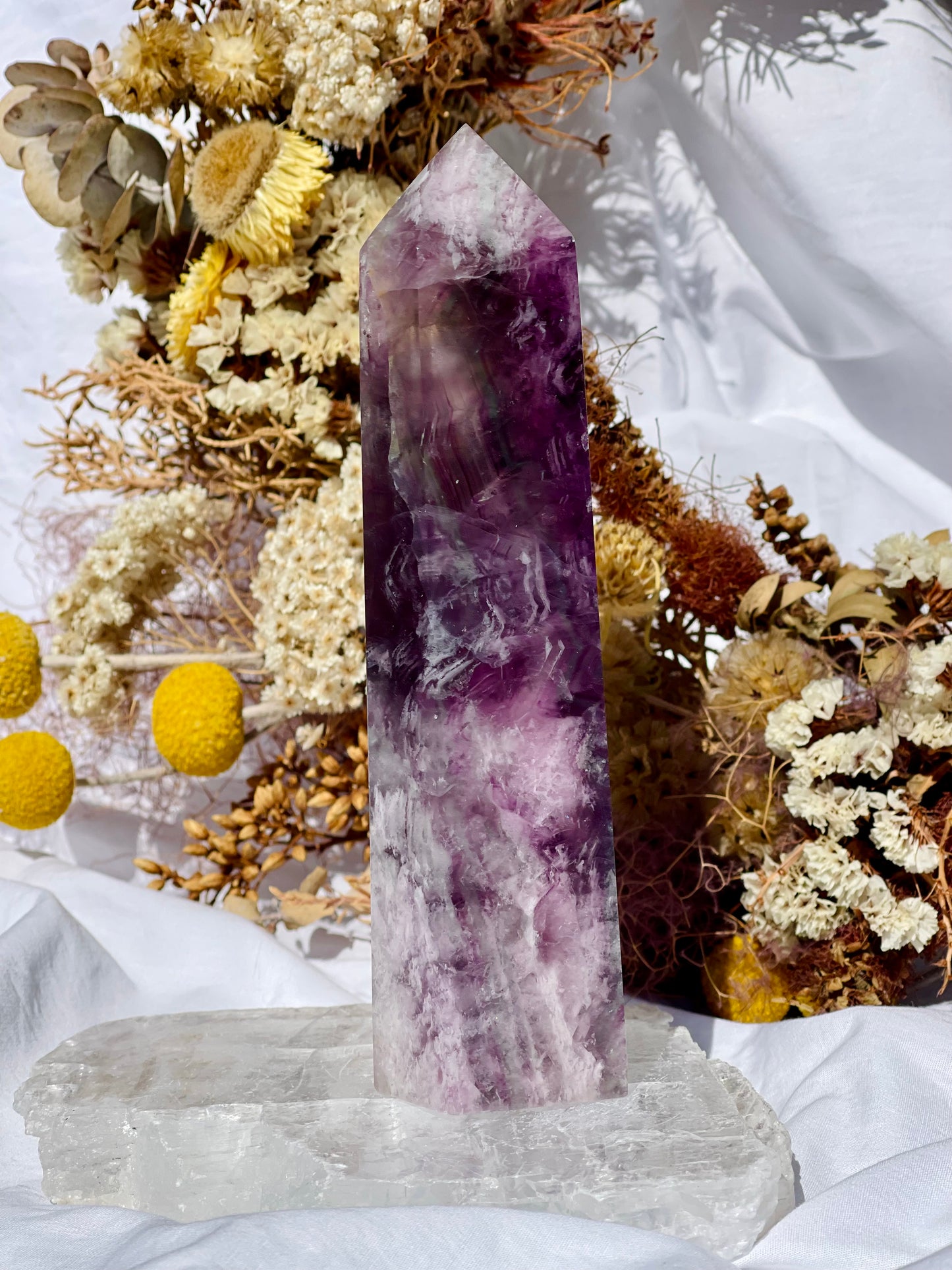 Purple | Green Fluorite Point