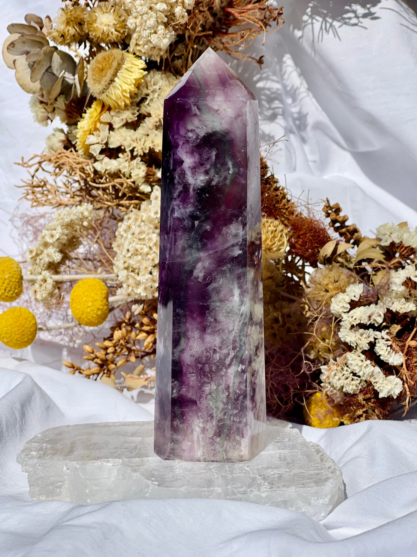Purple | Green Fluorite Point