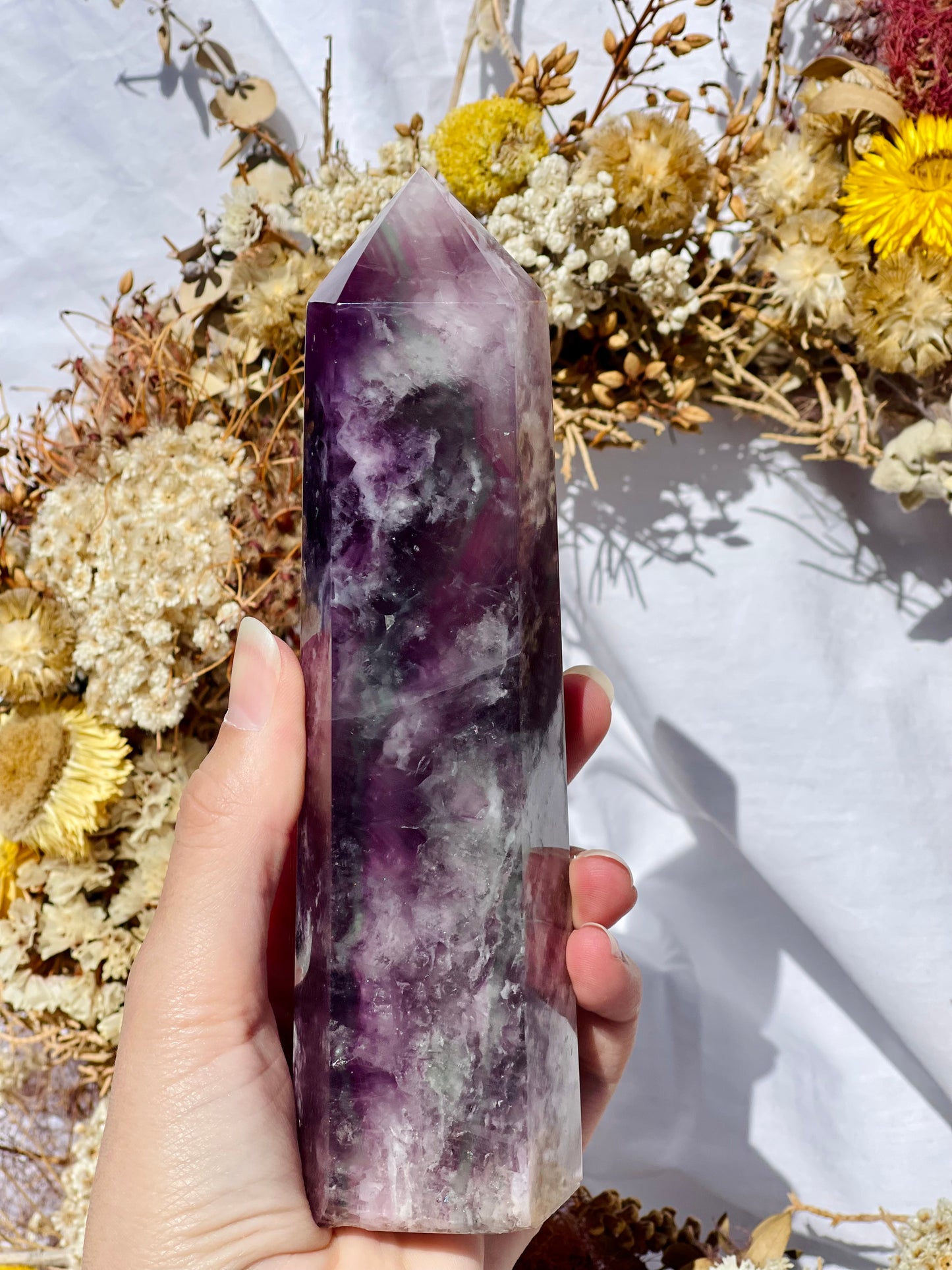 Purple | Green Fluorite Point