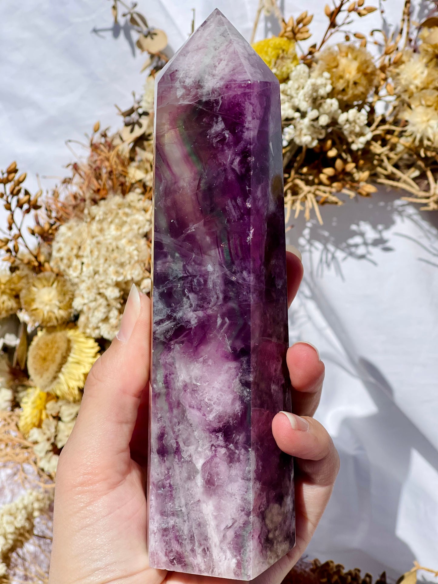 Purple | Green Fluorite Point