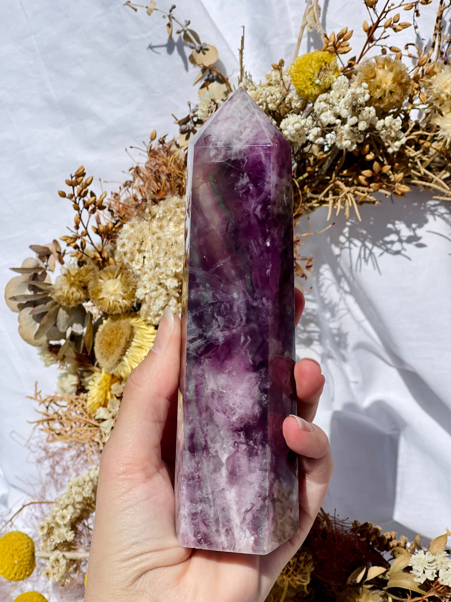 Purple | Green Fluorite Point