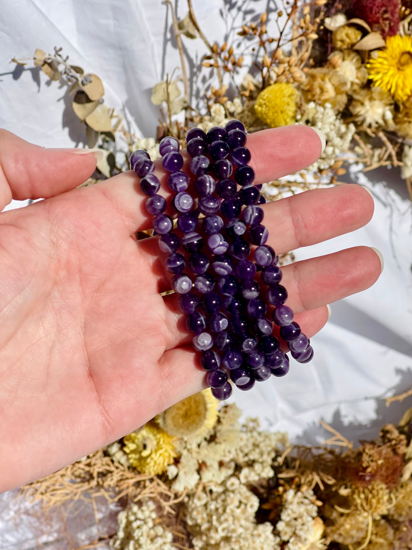 Chevron Amethyst Bracelet