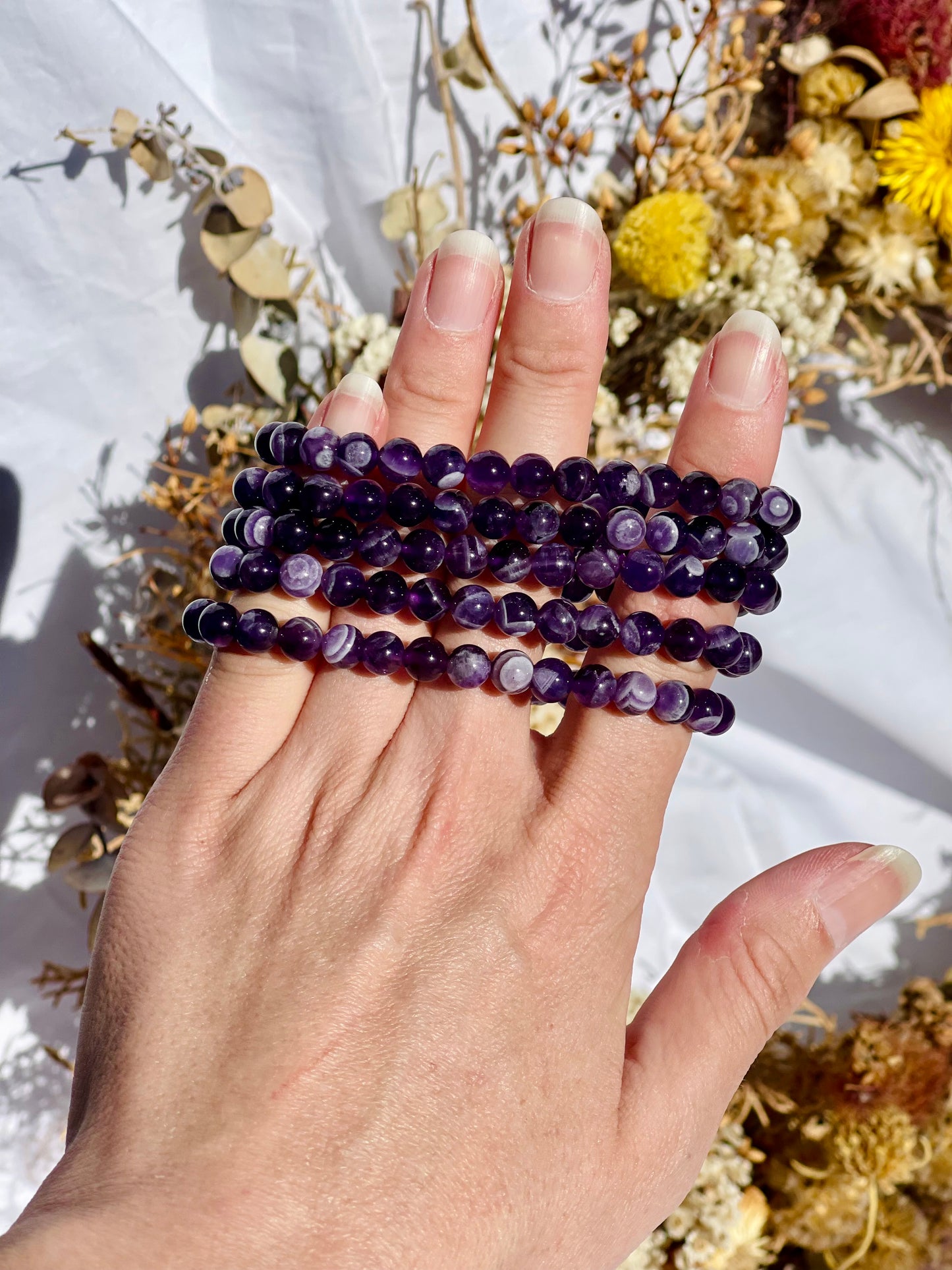 Chevron Amethyst Bracelet