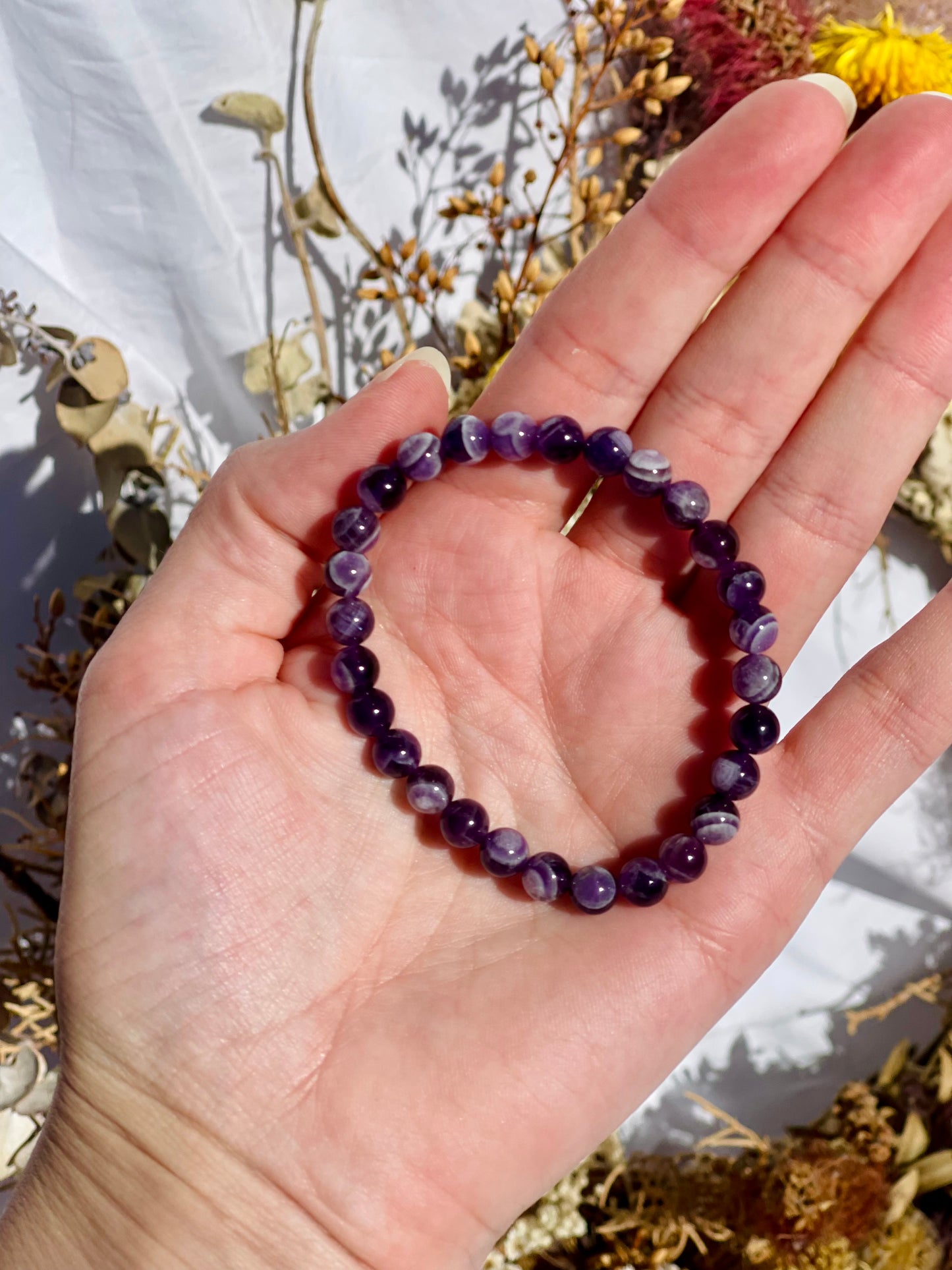 Chevron Amethyst Bracelet
