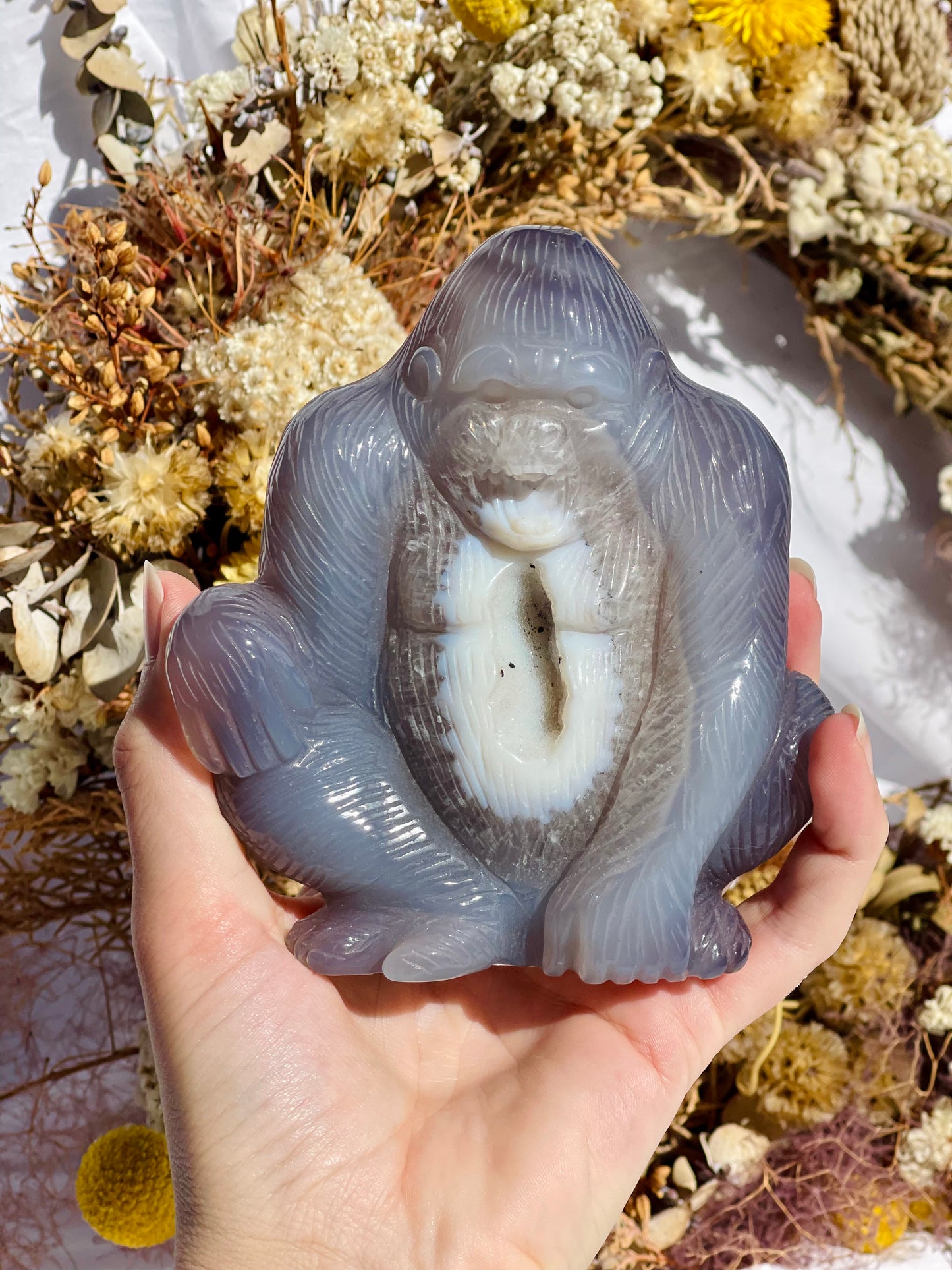 Druzy Agate Gorilla