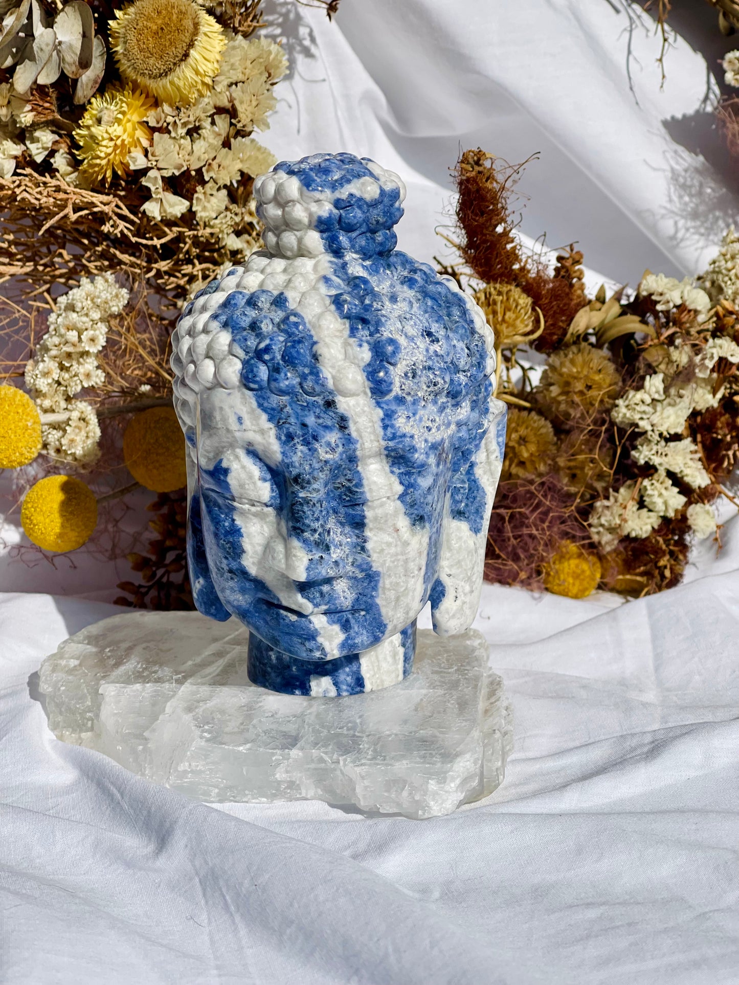Sodalite Buddha Head