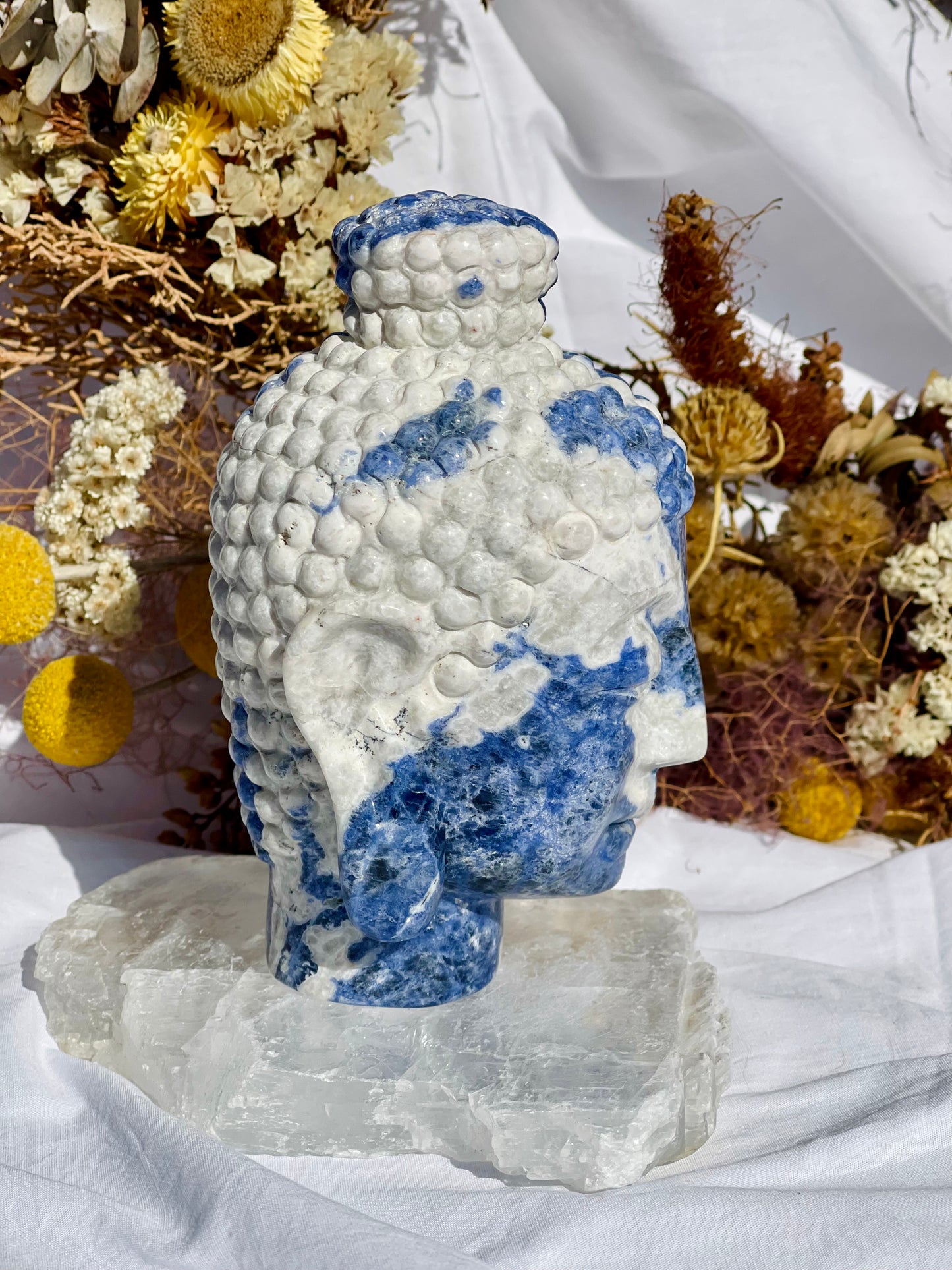 Sodalite Buddha Head