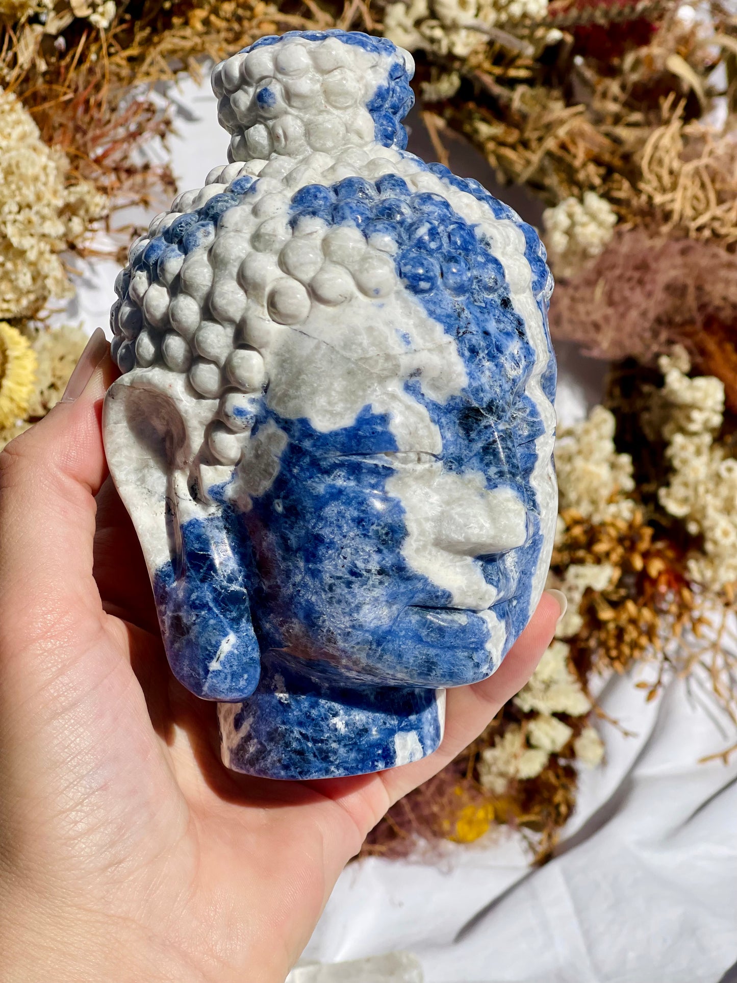 Sodalite Buddha Head
