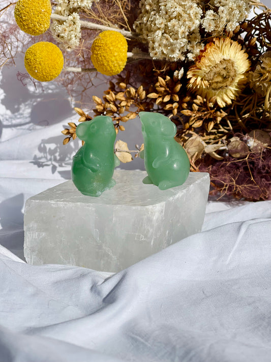 Green Aventurine Mouse