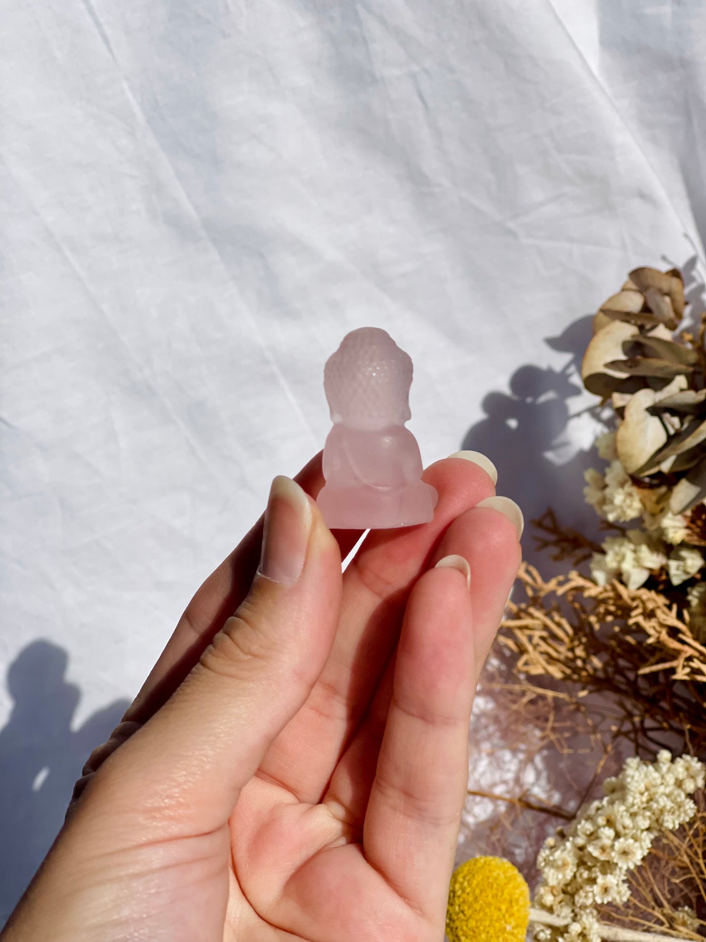 Rose Quartz Mini Buddha