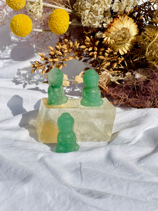 Green Aventurine Mini Buddha