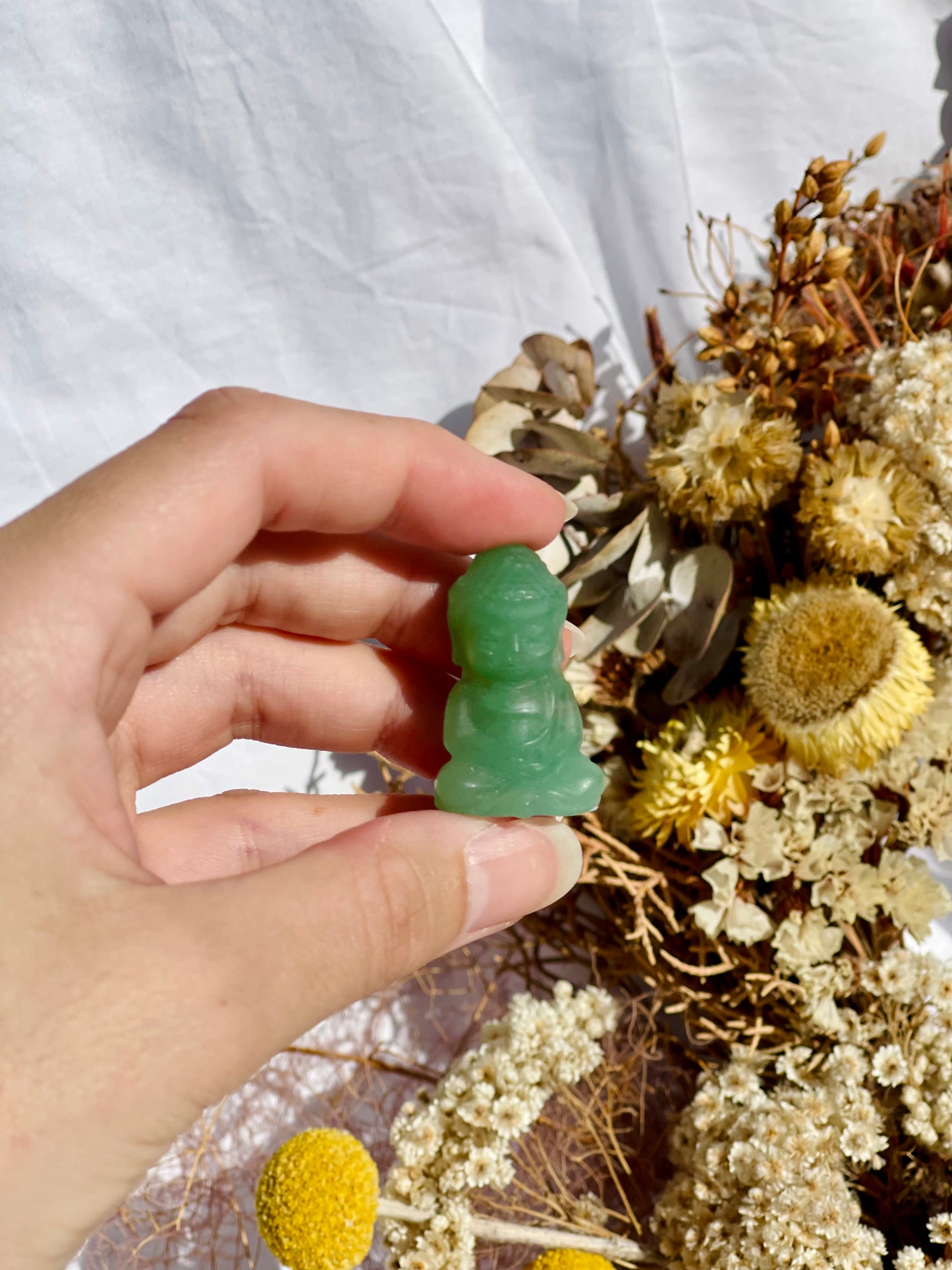 Green Aventurine Mini Buddha