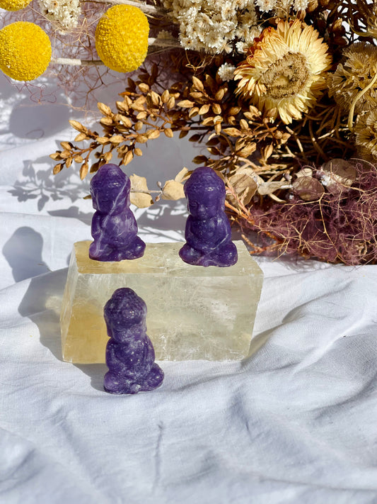 Lepidolite Mini Buddha