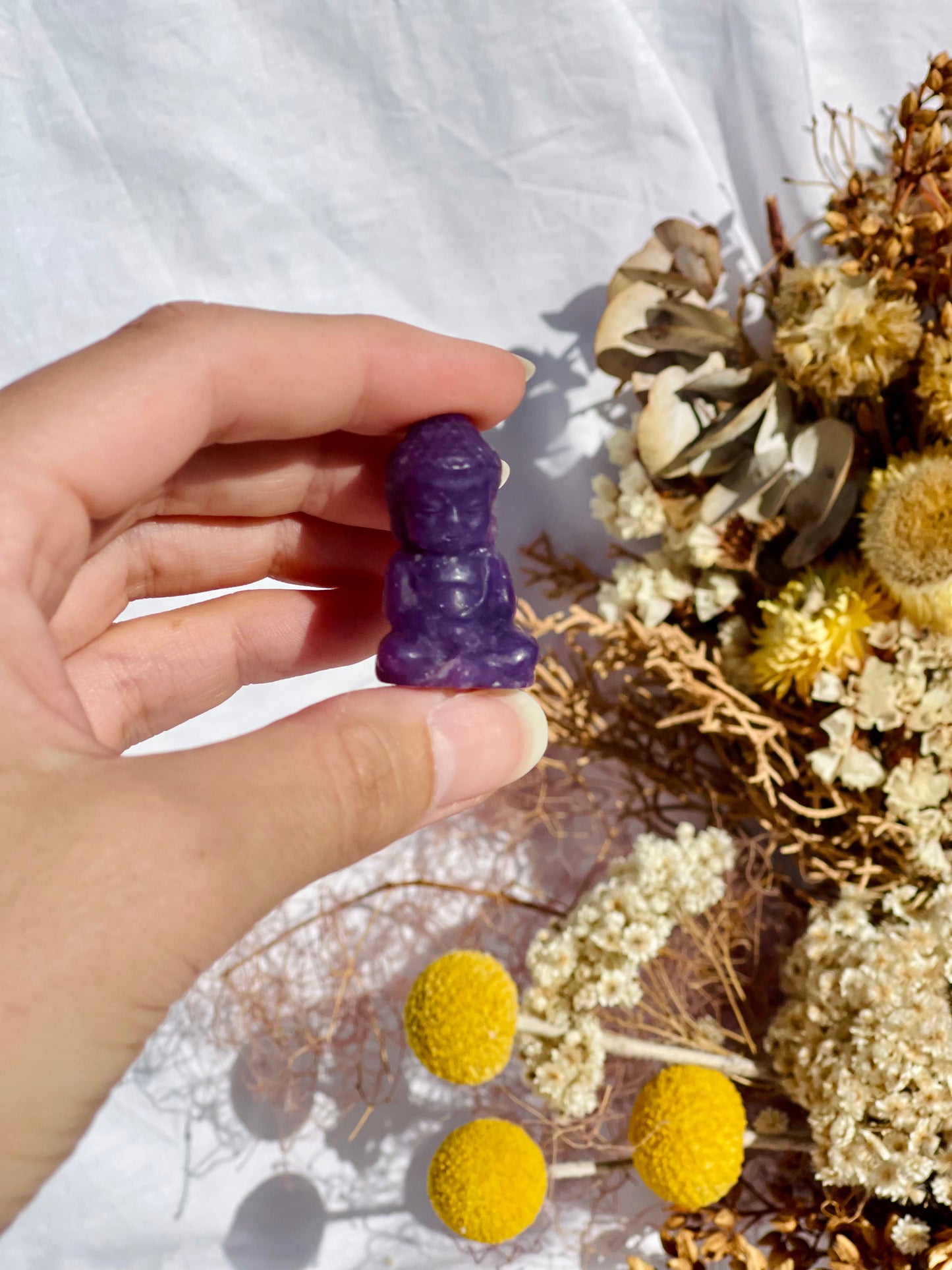 Lepidolite Mini Buddha